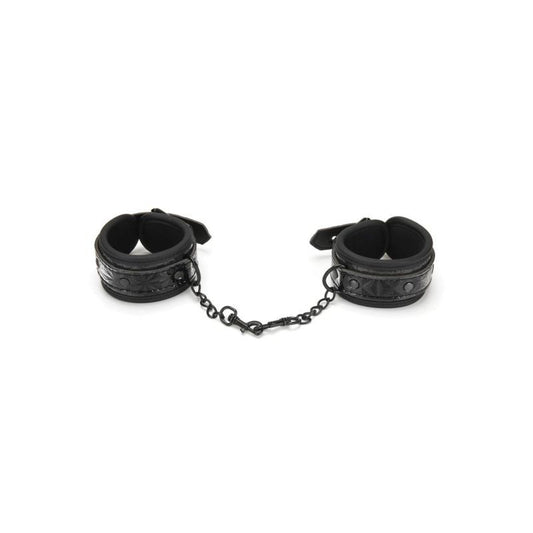 Whip Smart Diamond Handcuff Black-WS1000-BLK