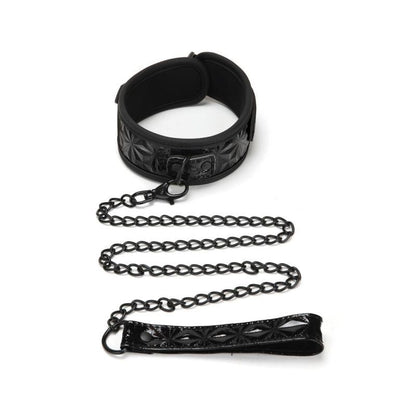 Whip Smart Diamond Collar and Leash Black-WS1002-BLK