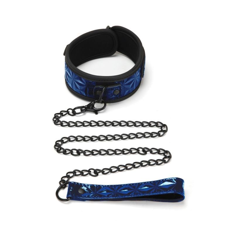 Whip Smart Diamond Collar and Leash Blue-WS1002-BLU