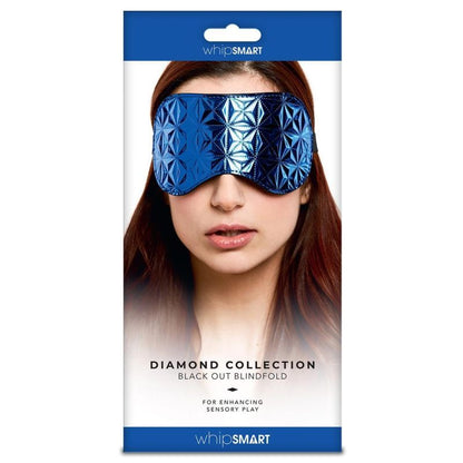 Whip Smart Diamond Blindfold Blue-WS1005-BLU
