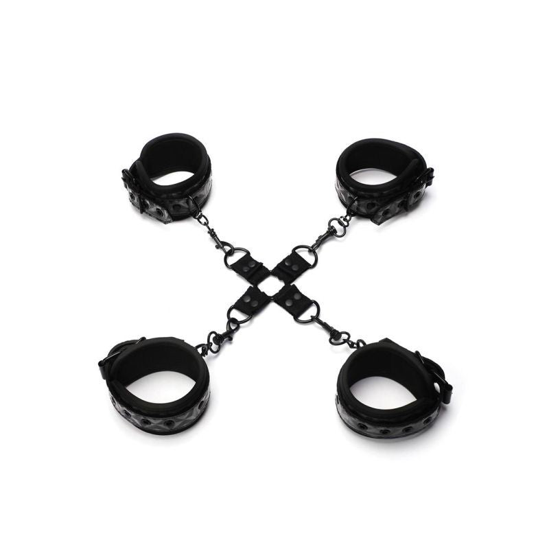Whip Smart Diamond Hogtie Restraint Black-WS1006-BLK