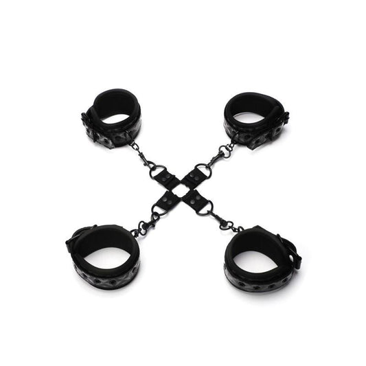 Whip Smart Diamond Hogtie Restraint Black-WS1006-BLK