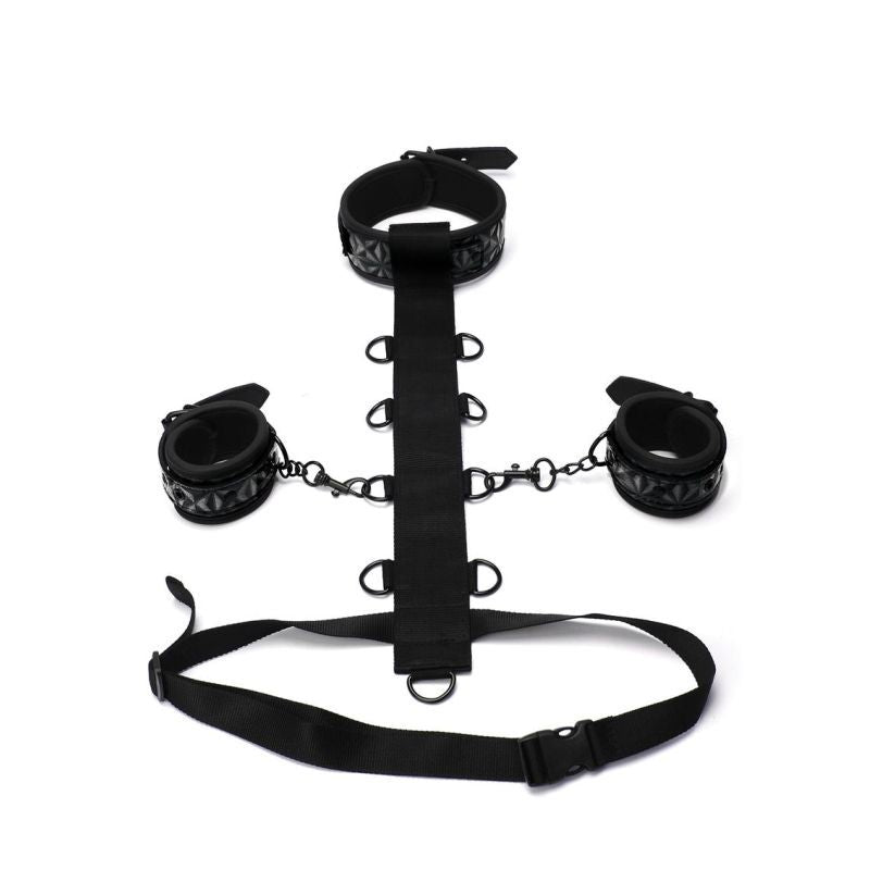 Whip Smart Diamond Body Restraint 3 Pc Set Black-WS1007-BLK