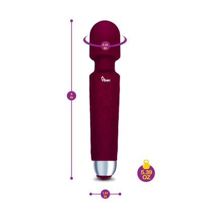 Viben Tempest Rechargeable Wand Massager Ruby-VB-75003-RUBY