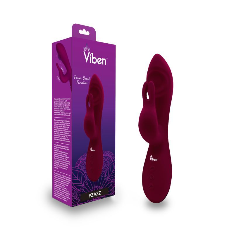Viben Pzazz Rechargeable Thumping Rabbit Ruby-VB-75004-RUBY