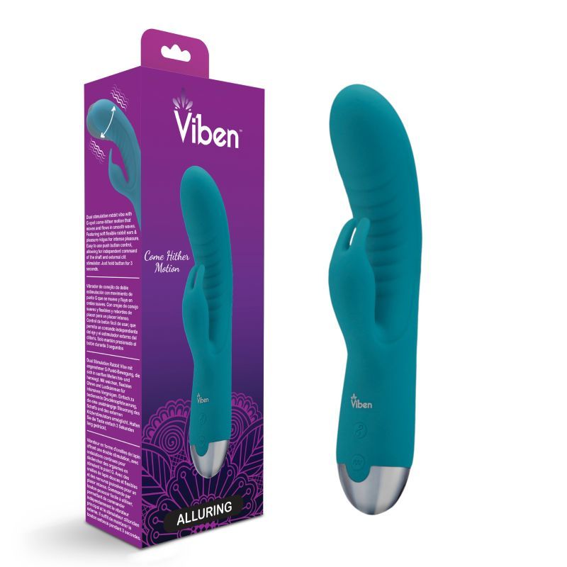 Viben Alluring Come Hither Rabbit Vibe Ocean-VB-66105-AQUA