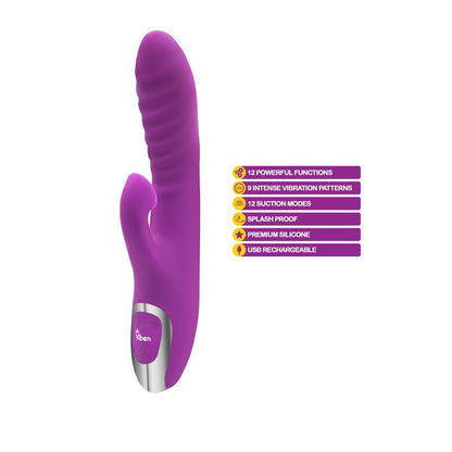 Viben Frenzy Suction Rabbit Vibe Berry-VB-66106-PPLE