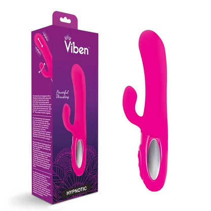 Viben Hypnotic Thrusting Rabbit Vibe w Swinging Clit Stim Hot Pink-VB-66107