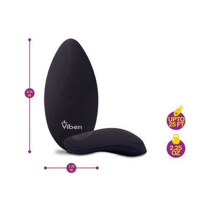 Viben Racy Multi Function Panty Vibe w Remote-VB-66109-BLK