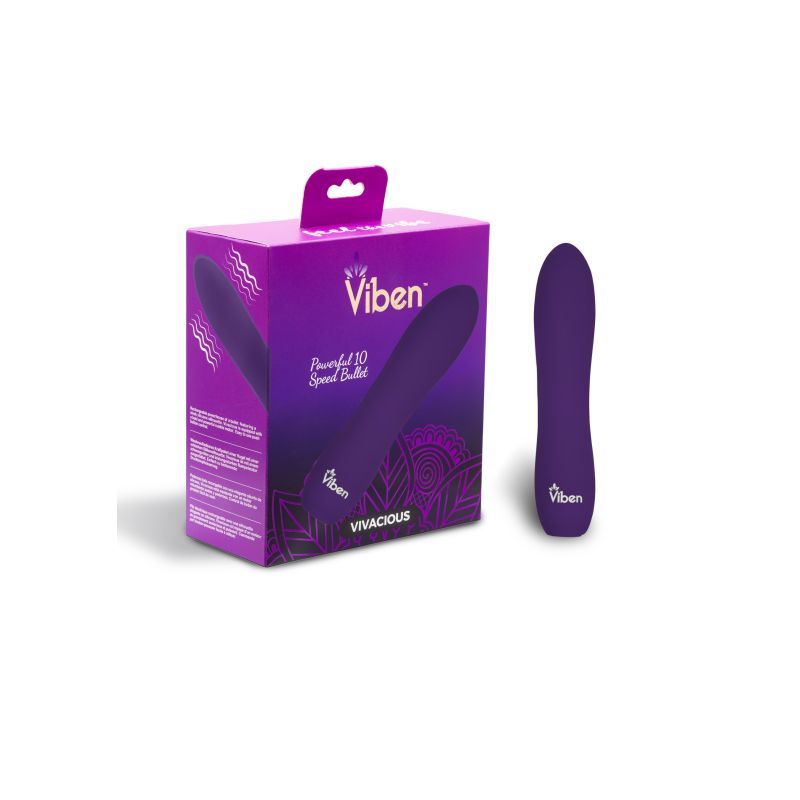 Viben Vivacious Rumble Motor Rechargeable Bullet Violet-VB-66110-VIO