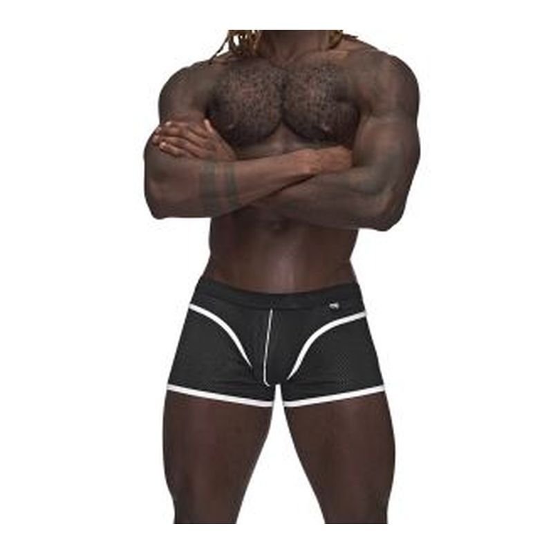 Male Power Sport Mesh Mini Short Black-142-273-BLK-XL