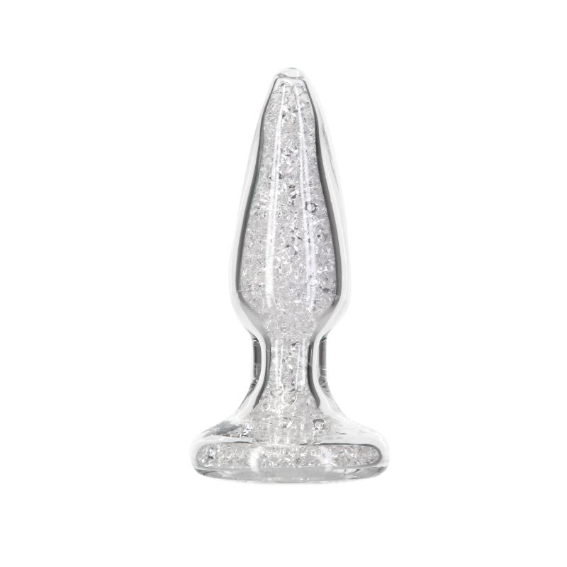 Pillow Talk Fancy Luxurious Glass Anal Plug w Clear Gem-38010