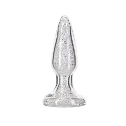 Pillow Talk Fancy Luxurious Glass Anal Plug w Clear Gem-38010