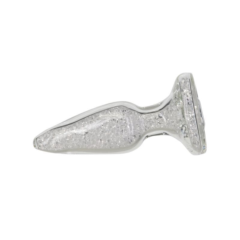 Pillow Talk Fancy Luxurious Glass Anal Plug w Clear Gem-38010