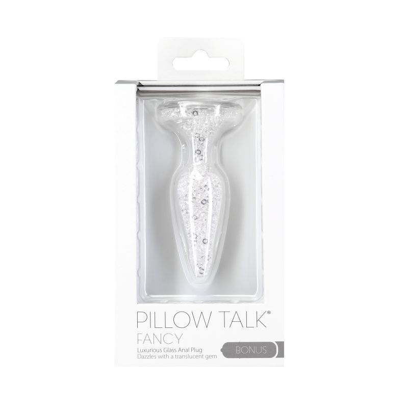 Pillow Talk Fancy Luxurious Glass Anal Plug w Clear Gem-38010