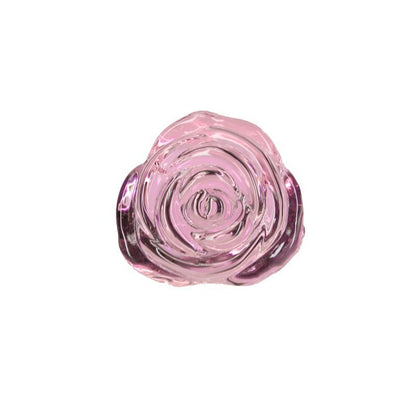 Pillow Talk Rosy Luxurious Glass Anal Plug w Clear Gem-38016