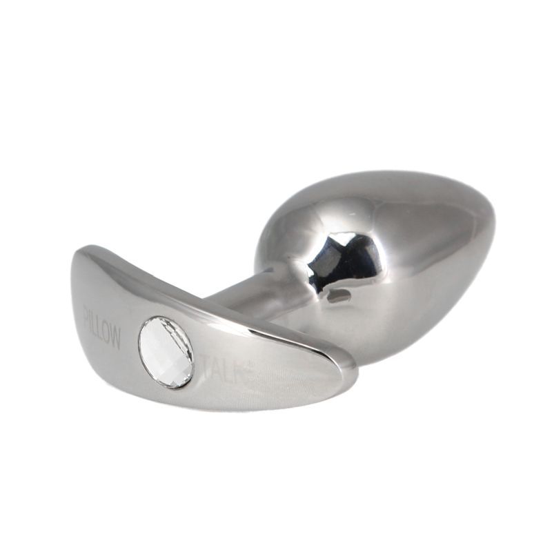 Pillow Talk Sneaky Luxurious Stainless Steel Anal Plug w Swarovski Crystal-36725