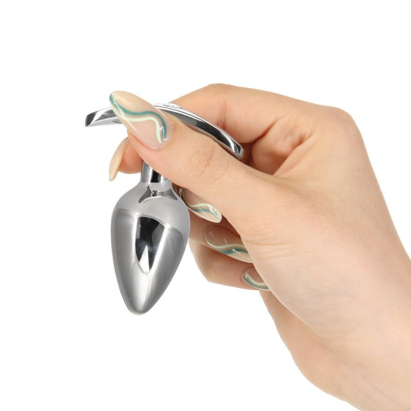 Pillow Talk Sneaky Luxurious Stainless Steel Anal Plug w Swarovski Crystal-36725