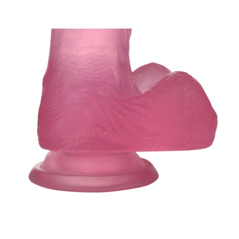 Jelly Studs 6in Crystal Dildo Small Pink-LV3102-PNK
