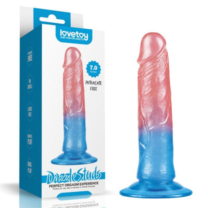 Dazzle Studs Dildo 7in Pink/Blue-LV318010-PNK/BLU