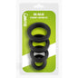 Brutus Big Bulge Silicone Cock Ring 4 Pc Set-139417-BLK