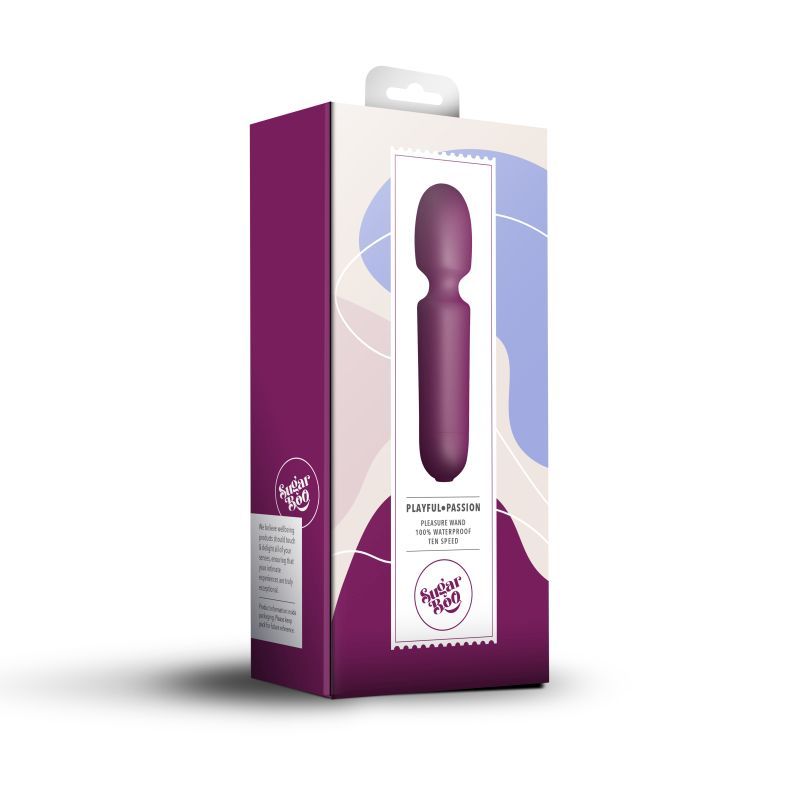 SugarBoo Playful Passion Wand Vibe Burgundy-10PLAYBURG