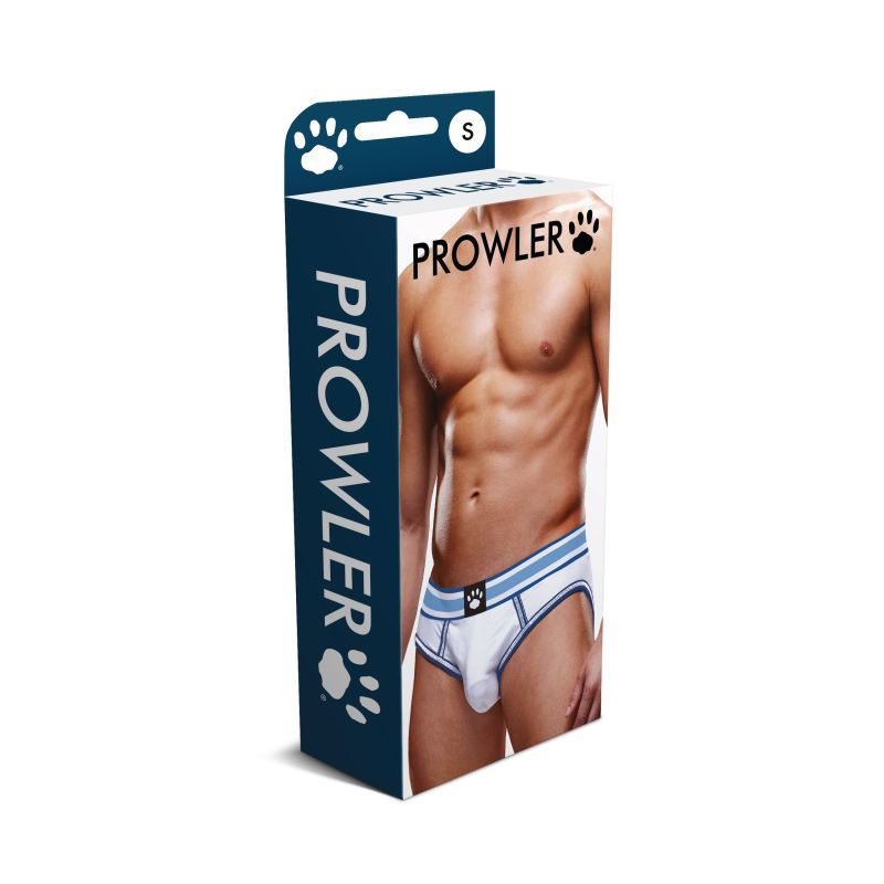 Prowler Open Back Brief White/Blue-PR002-WHT/BLU-S