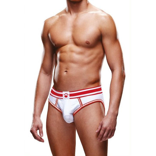 Prowler Open Back Brief White/Red-PR002-WHT/RED-S