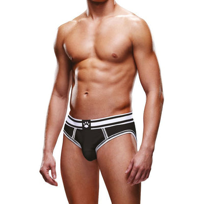 Prowler Open Back Brief Black/White-PR002-BLK/WHT-L