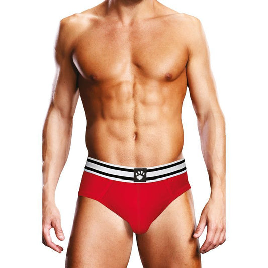 Prowler Open Back Brief Red/White-PR002-RED/WHT-S