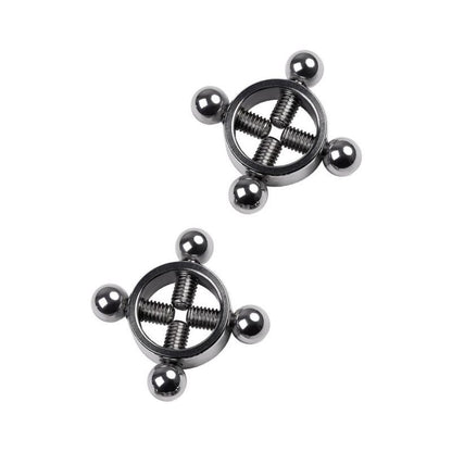 Silver Metal 2 Pc Nipple Clamps-717142