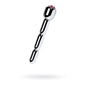 Silver Metal Urethral Plug w Ruby Rhinestone-717321