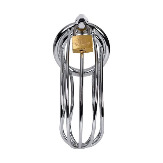 Silver Metal Birdcage Cock Cage-717203