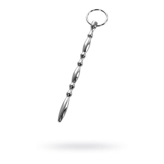 Silver Metal Beaded Urethral Plug w Ring-717316