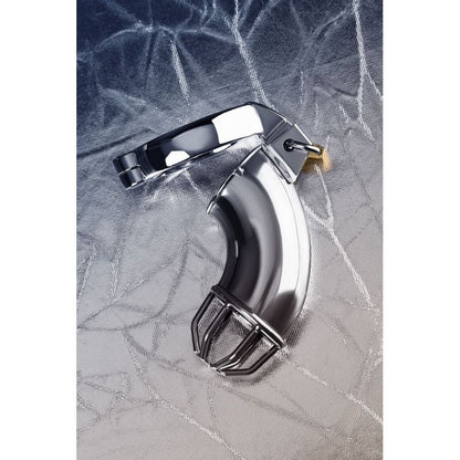 Silver Metal Cock Cage w Rings and Lock-717201