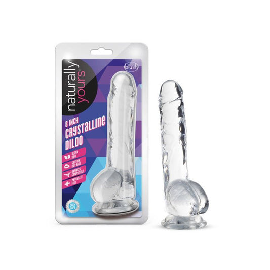 Naturally Yours 8" Crystaline Dildo Diamond-BL-51509