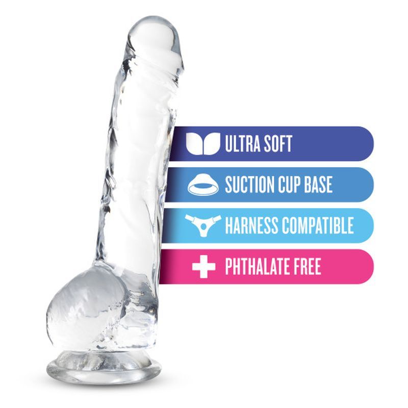 Naturally Yours 8" Crystaline Dildo Diamond-BL-51509