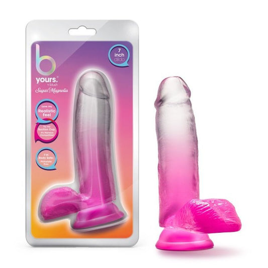 B Yours Sugar Magnolia 7in Dildo Fuchsia-BL-38500
