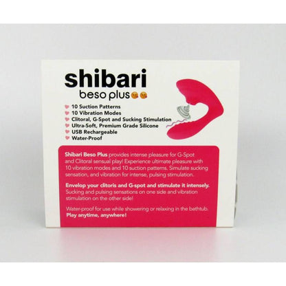 Shibari Beso Plus G-Spot and Clitoral Vibrator Pink-BESOPLUS-PNK