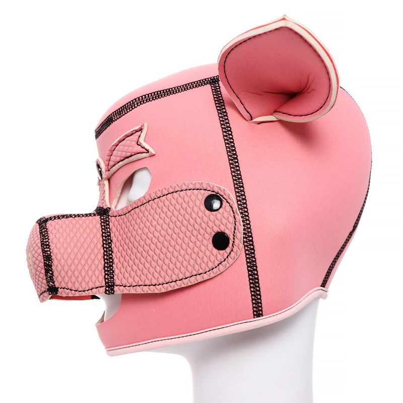 Neoprene Pig Mask Pink-HW-HB01007-PNK