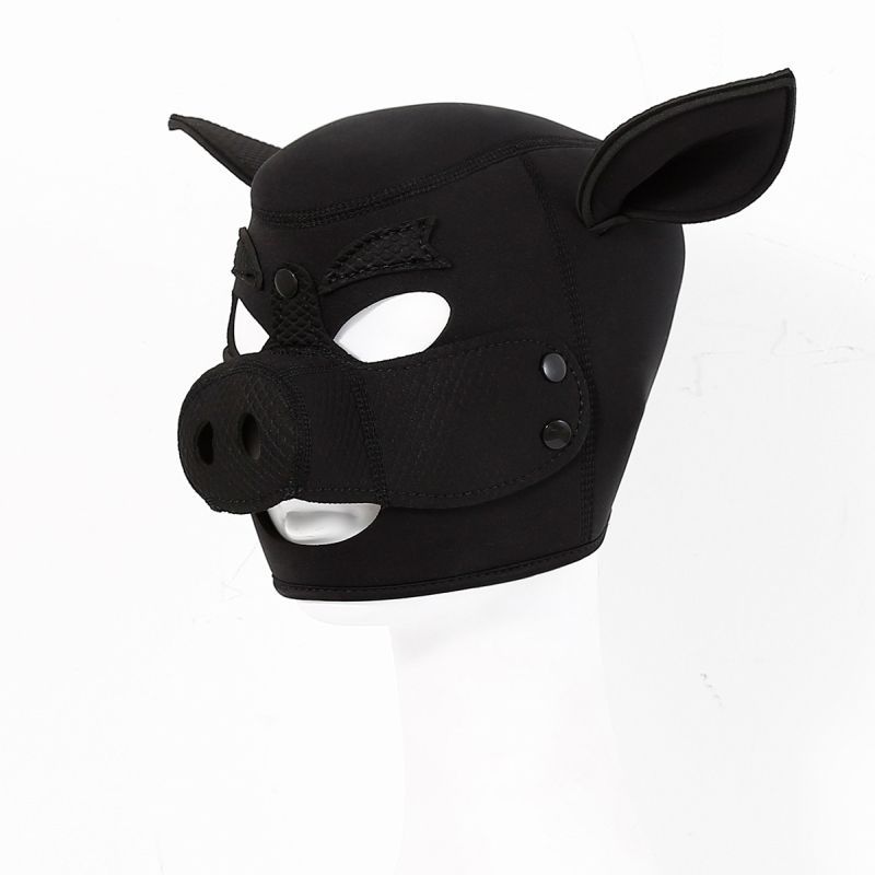 Neoprene Pig Mask Black-HW-HB01007-BLK