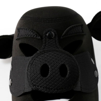 Neoprene Pig Mask Black-HW-HB01007-BLK