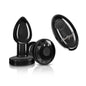 Cheeky Charms Gunmetal Rechargeable Vibrating Metal Butt Plug w Remote Small-VB-CC9144