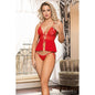 Cara 2 Pc Babydoll & G-String Red-V034-RED- L/XL
