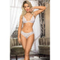 Chantelle 2 Pc Lace Bra & Strap Panty White-40050-WHT-S/M