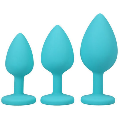 Silicone Anal Trainer Set 3 Pc Teal-0300-25-BX