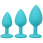 Silicone Anal Trainer Set 3 Pc Teal-0300-25-BX