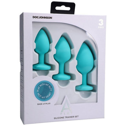 Silicone Anal Trainer Set 3 Pc Teal-0300-25-BX