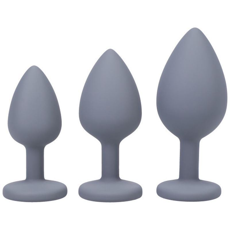 Silicone Anal Trainer Set 3 Pc Grey-0300-26-BX