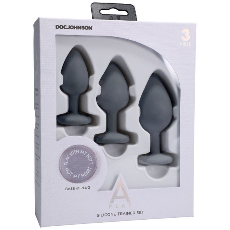 Silicone Anal Trainer Set 3 Pc Grey-0300-26-BX